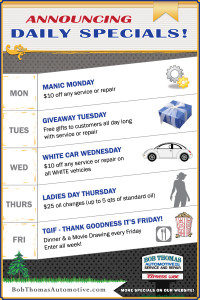 Daily Specials at Bob Thomas Automotive